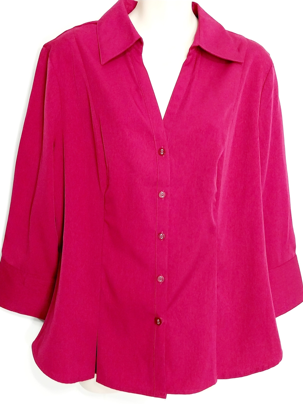 🔵BOGO FREE🔵Cato Top Button Down Dark Pink Sz L